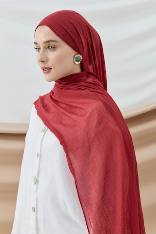 Aminenesil Modakaşmir Aya Şal Bordo Renk