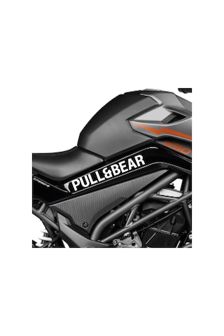 Cfmoto 250 Nk Pull&bear Orta Şase Tasarım Motosiklet Sticker Etiket Modeli Beyaz