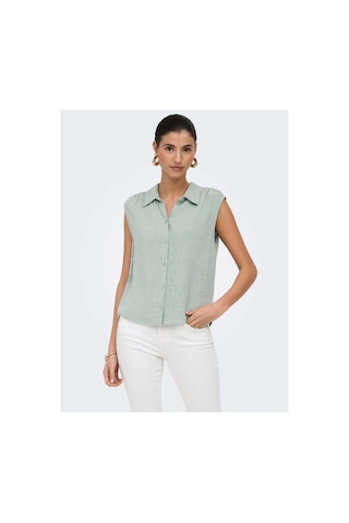Only Onlsıesta S/l Linen Bl Kadın Keten Gömlek 15367416 Turkuaz