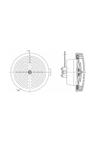 Bosch Dıdıt Korna 12v 60w 375hz Cap:140mm 115db Sıyah Teklı