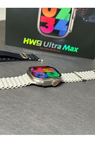 Wearfitpro Hw9 Ultra Max 49mm Amoled Ekran 2.2inç Çift Kordon Vidalı Kordon Kilitli Akıllı Saat