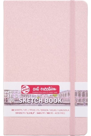 Talens Sketchbook Sert Kapak Eskiz Çizim Defteri 13x21 Cm. Pembe