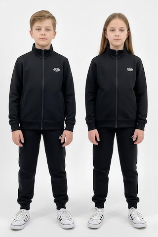 New Kids Fermuarlı Cepli Çocuk Unisex Eşofman Takımı-90928 Siyah