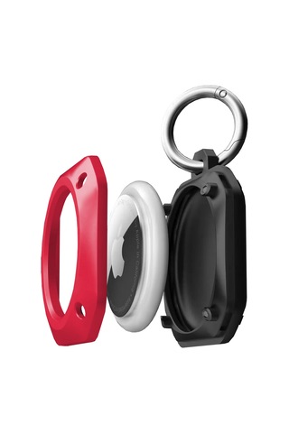 Buff Tagsafe Proshield Taşınabilir Anahtarlık Apple Uyumlu AirTag Kılıf Red