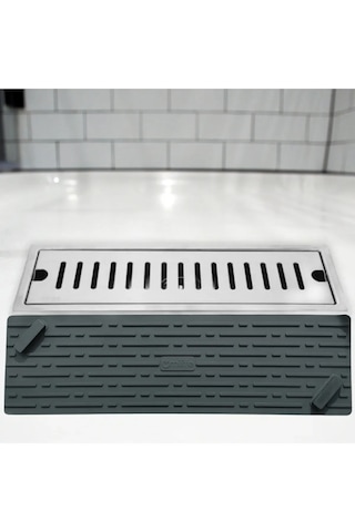 Tineke Siyah Renk Uzun Model Kötü Koku Önleyici Silikon Mat Banyo Mutfak Lavabo Balkon Gider Tıpası Kapağı