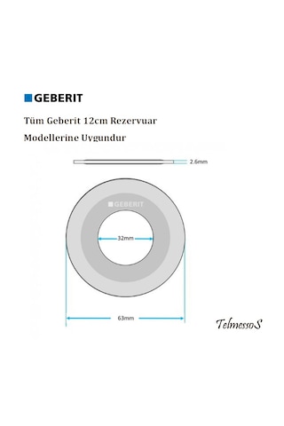 Geberit 816.418.00.1 12cm Rezervuar Boşalma Contası Şeffaf