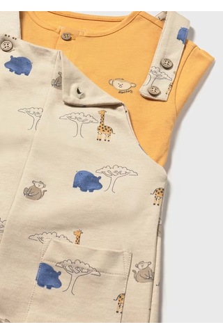 Mayoral Erkek Çocuk T-shirt Tulum Takım 1664 Bej