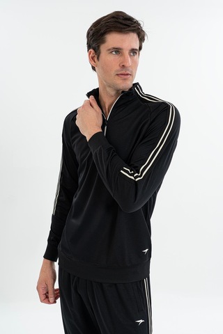 Maraton Comfort Erkek Dik Yaka Siyah- Sweatshirt Siyah-
