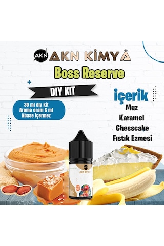 Boss Reserve Cutwood Dıy Kit Muz Karamel Kek Gıda Aroması %20 Oranda Aroma İçerir Hazır Değildir 30 Ml