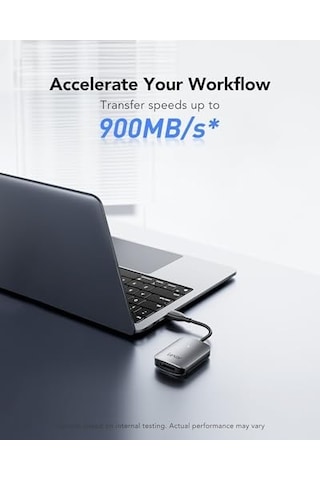 Rw515 Cfexpress Tip A Kart Okuyucu, 900 Mb/s&apos Ye Kadar, Cfe Tip A Kart İçin Usb 3.2 Gen 2 Bellek Kartı Okuyucu, Usb-c Kablosu/usb-c - Usb-a Adaptörü Dahil Cf Kart Okuyucu Lrw515u-rnhng