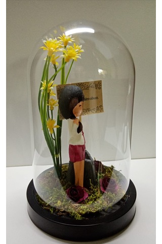 Çalışan Anneye Hediye Kadın Ofis Çalışanı Yeni Iş Tebrik Ve Terfi Hediyesi Mika Fanus Teraryum