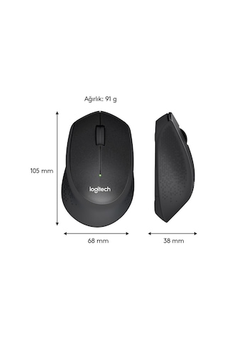 Logitech M330 Sessiz Mouse, Siyah (Outlet)