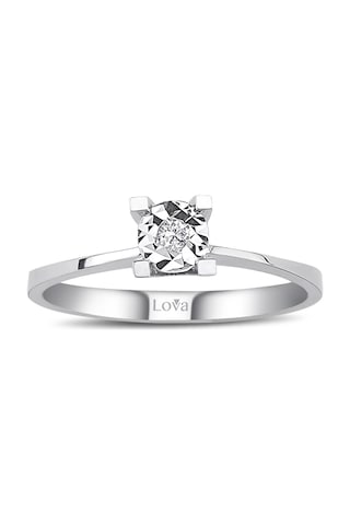 Lova 0,40 Karat Efektli Pırlanta Tektaş Yüzük - 1040101