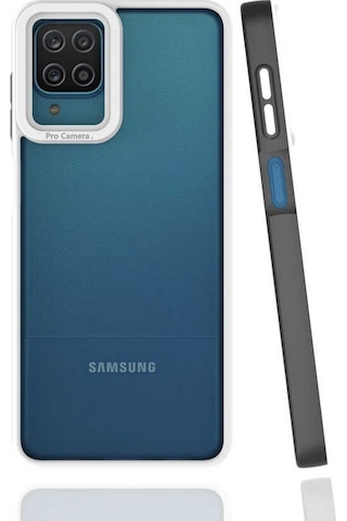 Galaxy A12 Kılıf Zore Mima Kenarları Renkli Silikon Kılıf