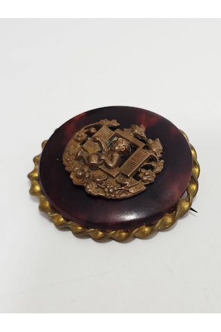 Cameo Broş Yaka İğnesi 024 Kahverengi