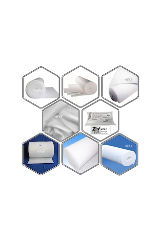 Faf Fresh Air Filter 1 M2 Elyaf Filtre 1. Kalite Marka-15-18mm Kalınlığında - Eu4 G4 Sınıfı Filtre -en779 -ıso168 Genel