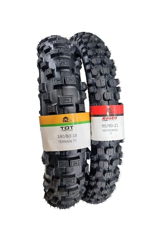 Tdt Tyres Enduro Lastik Takımı 140/80-18 Ve 90/90-21 Tt Terrainmotocross