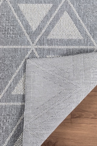 Notre Premium Kalite Kaymaz Tabanlı Doğal Yıkanabilir Kilim Oturma Odası Balkon Bahçe Mutfak Kilim-869 Gri