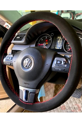 Vw Passat B8-B8,5 Alkantra Nubuk Dikmeli Direksiyon Kılıfı