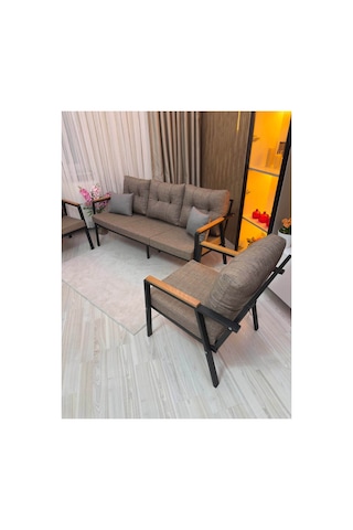 Bella 3+1+1 , Balkon, Bahçe - Cafe , Teras , Metal Kanepe Koltuk Takımı ,çay Seti