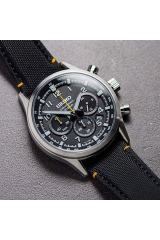 Seiko Ssb449p Quartz Nato Siyah Safir Cam 43 Mm Erkek Kol Saati Gri