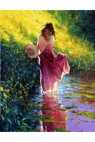 Siyah Elmas Boyama Tam Yuvarlak Elmas Nakış Resim Taklidi Çapraz Dikiş Elmas Mozaik İşi 30x40cm