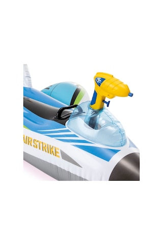 Su Tabancalı Şişme Uçak Mavi Deniz Yatağı Çok Renkli