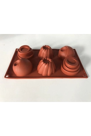 Silikon Karışık Şekilli Kek Kalıbı 6'lı Goldcakes