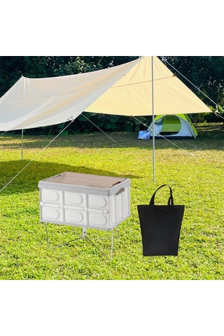 Homyl Katlanabilir Soğutucu Standı Piknik Için Taşıma Silver Silver