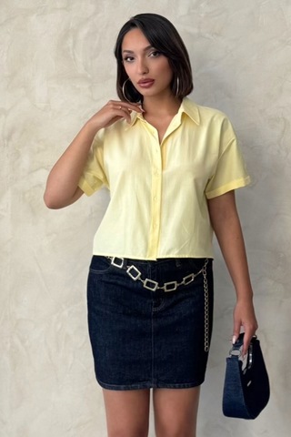 Verymoda Kelebek Detaylı Gömlek D2891 Sarı