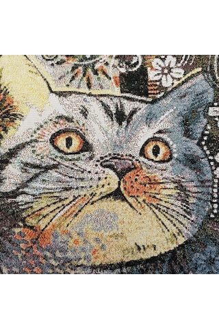 K37-Dokuma Goblen Kırlent Kılıfı