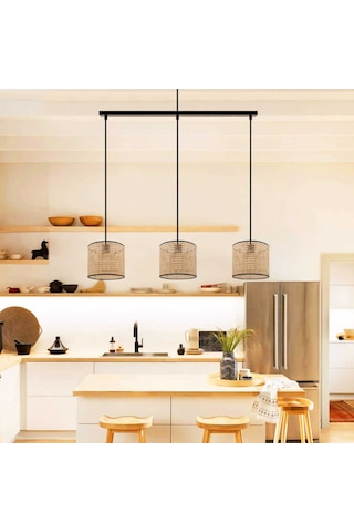 Homing Loft 3'lü Hazeran Rattan Sarkıt Ayd-3330 Bej