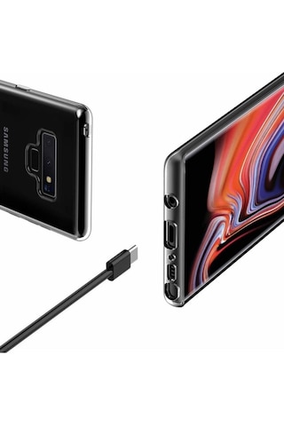 Galaxy Note 9 Kılıf Zore Süper Silikon Kapak Renksiz