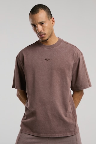 Everlast Bronx 1910 Oversize Yıkamalı Kahverengi Erkek Tişört Kahverengi