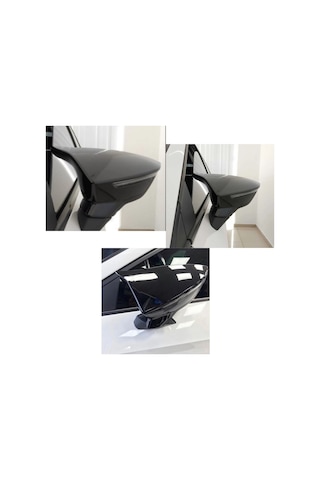 Seat Ibiza 5 2020 2021 Uyumlu Araca Özel Yarasa Batman Piano Black Ayna Kapağı Takımı