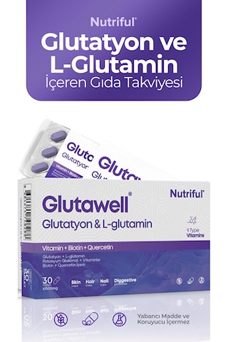 Nutriful Glutawell Glutatyon Ve L-glutamin 30 Tablet