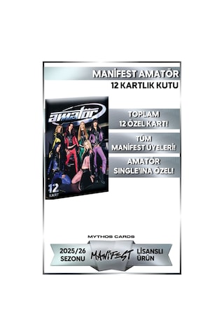 Manifest Koleksiyon Kartları Amatör 12 Kartlık Kutu