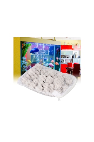 Folinda Akvaryum Filtre Malzemesi: Kalsiyumlu Probiotik Çember, Su Kalitesi Filtrasyonu, Faydalı Bakteri Geliştirici, Tatlı Ve Tuzlu Su Uyumlu 500g