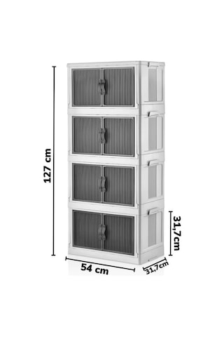 4 Katlı Portatif Katlanabilir Dolap , Depolama,saklama Dolabı, Ço