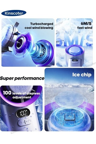 Trendooze Taşınabilir Mini Beyaz El Turbo Fan 100 Rüzgar Hızı Ayarlanabilir Beyaz