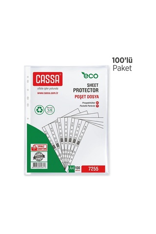 Poşet Dosya Eco 30 Mikron 100'lü Paket 0.75 LT - 2.5 LT - 12 KG