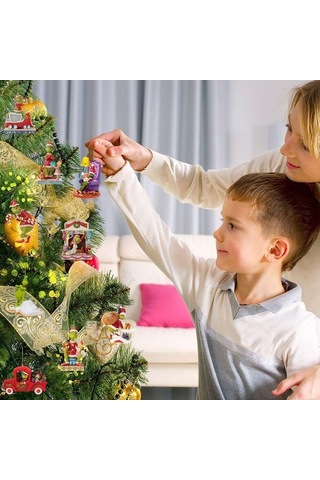 Xianwen Geeroyoo Yaratıcı Noel Ağacı Aksesuarı: Yeşil Tüylü