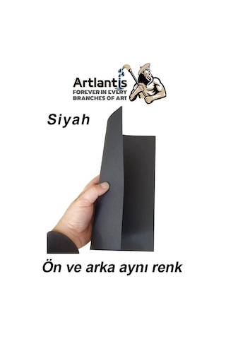 Siyah Fon Kartonu 50x70 cm 120 Gr 10 Adet 50*70 Fon Kartonu Hamurundan Boyama Orjinal Tam Siyah Renk