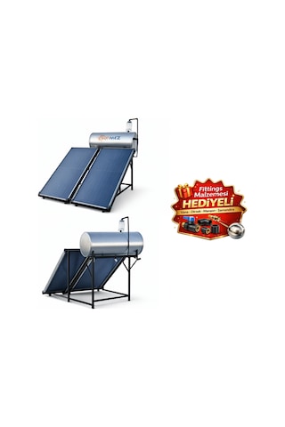 Solar Çift Panelli Güneş Enerjisi Su Isıtma Sistemi Kapalı Devre Basınçlı
