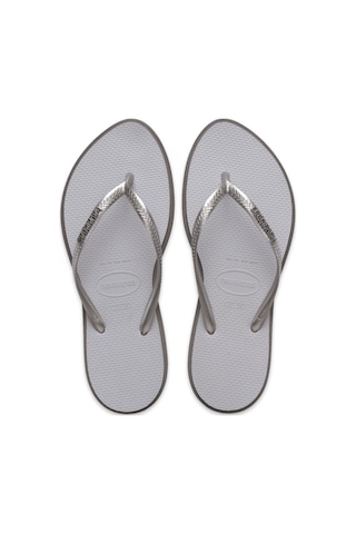 Havaianas 4149584 Sslim Point Parmak Arası Açık Gri Kadın Terlik Siyah