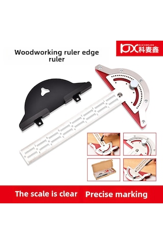 Aubyhe Ahşapçılık Açı Ve Kenar Ölçer, İngiliz/amerikan Ölçekli, 32 Cm, Hassas Ölçüm Aleti Poşet + Karton Kutusu Diğer