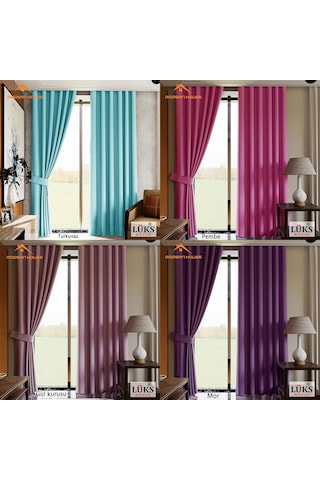 Lüks Karartma Perde Blackout Fon Perde- 12 Renk - Modern House