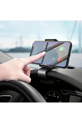 Tongxida Araç Telefonu Tutucu Kolay Montaj Kıskacı Stand Paneli Çok Fonksiyonlu Siyah - -