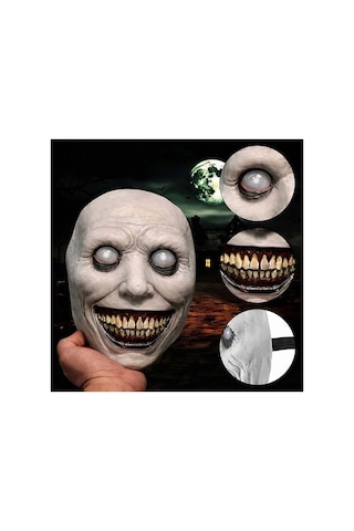 Dehşet Gülüşlü Donuk Göz Efektli Korku Maskesi 22x18 Cm - Parti Gözlüğü & Maske - Hafif Ve Dayanıklı 0 - 99