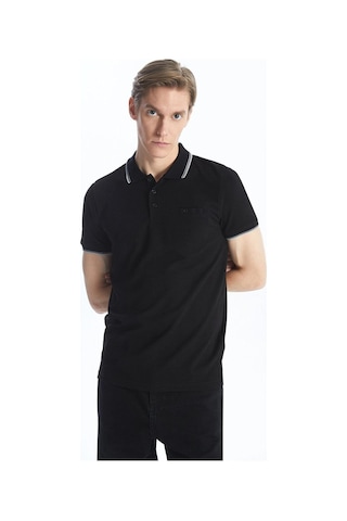 LC Waikiki Polo Yaka Kısa Kollu Erkek Tişört Yeni Siyah